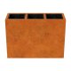 DEPO 11 Corten Metallblumentopf mit Kunststoff-Innenbehälter, Design-Objekt aus Corten-Stahl, Pflanzcontainer 125x45x Höhe 90 cm, Materialdicke 2mm,  outdoor und indoor nutzbar, made in EU ( Versand kostenfrei *)