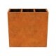 DEPO 12 Corten Metallblumentopfmit Kunststoff-Innenbehälter, Design-Objekt aus Corten-Stahl, Pflanzcontainer 125x45x Höhe120 cm, Materialdicke 2mm,  outdoor und indoor nutzbar, made in EU ( Versand kostenfrei *)