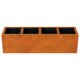 DEPO 13 Corten Metallblumentopf mit Kunststoff-Innenbehälter, Design-Objekt aus Corten-Stahl, Pflanzcontainer 165x45x Höhe 45 cm, Materialdicke 2mm,  outdoor und indoor nutzbar, made in EU ( Versand kostenfrei *)