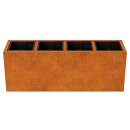 DEPO 14 Corten Metallblumentopf mit Kunststoff-Innenbehälter, Design-Objekt aus Corten-Stahl, Pflanzcontainer 165x45x Höhe 60 cm, Materialdicke 2mm,  outdoor und indoor nutzbar, made in EU ( Versand kostenfrei *)