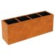 DEPO 14 Corten Metallblumentopf mit Kunststoff-Innenbehälter, Design-Objekt aus Corten-Stahl, Pflanzcontainer 165x45x Höhe 60 cm, Materialdicke 2mm,  outdoor und indoor nutzbar, made in EU ( Versand kostenfrei *)