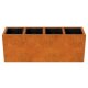 DEPO 14 Corten Metallblumentopf mit Kunststoff-Innenbehälter, Design-Objekt aus Corten-Stahl, Pflanzcontainer 165x45x Höhe 60 cm, Materialdicke 2mm,  outdoor und indoor nutzbar, made in EU ( Versand kostenfrei *)