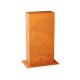 ESPADA A1  Corten Stellwand / Stele geschlossen, Stadt-Barriere /   Garten-Zaun Element / Design-Objekt aus Corten-Stahl  30x15x Höhe 60 cm, Materialdicke 2mm, made in EU