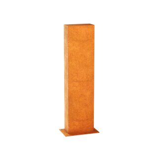 ESPADA A3  Corten Stellwand / Stele geschlossen, Stadt-Barriere /   Garten-Zaun Element / Design-Objekt aus Corten-Stahl   30x15x Höhe120 cm, Materialdicke 2mm, made in EU