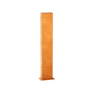 ESPADA A5 Corten Stellwand / Stele geschlossen, Stadt-Barriere /  Garten-Zaun Element / Design-Objekt aus Corten-Stahl   d 30x15x Höhe180 cm, Materialdicke 2mm, made in EU ( Versand kostenfrei *)
