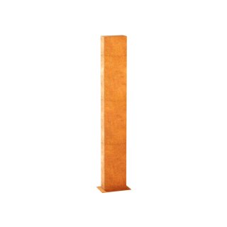 ESPADA A6 Corten Stellwand / Stele geschlossen, Stadt-Barriere /  Garten-Zaun Element / Design-Objekt aus Corten-Stahl   30x15x Höhe 200 cm, Materialdicke 2mm, made in EU ( Versand kostenfrei *)