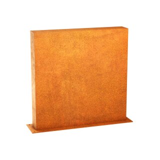 ESPADA C2 Corten Stellwand / Stele geschlossen, Stadt-Barriere /  Garten-Zaun Element / Design-Objekt aus Corten-Stahl  90x15x Höhe 90 cm, Materialdicke 2mm, made in EU ( Versand kostenfrei *)