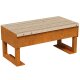 GORDO 2 Corten Bank, Rostiges Design-Objekt aus extra dickwandigen Corten-Stahl, Sitzfläche aus Fichtenholz doppelt matt lackiert, Sitzbank 100x50x46 cm, made in EU ( Versand kostenfrei *)