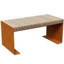 FLANCO A2 Corten Bank, Rostiges Design-Objekt aus extra...