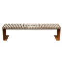 FLANCO A4 Corten Bank, rostiges Design-Objekt aus extra...