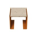 FLANCO B1 Corten Hocker, rostiges Design-Objekt aus extra...