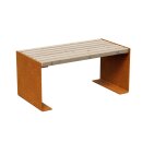 FLANCO B2 Corten Bank, rostiges Design-Objekt aus extra...