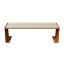 FLANCO B3 Corten Bank, rostiges Design-Objekt aus extra...