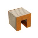 MASETA 1 Corten Hocker modern, rostiges Design-Objekt aus...