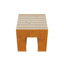 MASETA 1 Corten Hocker modern, rostiges Design-Objekt aus...