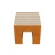 MASETA 1 Corten Hocker modern, rostiges Design-Objekt aus extra dickwandigem Corten-Stahl, Sitzfläche aus Fichtenholz doppelt matt lackiert, City Sitzbank 40x50x46 cm, made in EU ( Versand kostenfrei *)