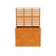 COVERRA 1A Corten Blumentopf / Planzkübel mit Paneel / Spalier, rostiges Design-objekt aus Corten-Stahl, Materialdicke 2mm,120x60x180 cm, Trenner Indoor / Outdoor, made in EU ( Versand kostenfrei *)