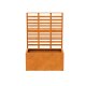 COVERRA 1B Corten Blumentopf / Planzkübel mit Paneel / Spalier, rostiges Design-Objekt aus Corten-Stahl, Materialdicke 2mm,120x60x180 cm, Trenner Indoor / Outdoor, made in EU ( Versand kostenfrei *)