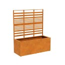 COVERRA 2B Corten Blumentopf mit Paneel, rostiges...