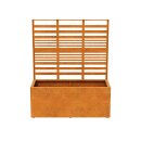 COVERRA 2B Corten Blumentopf mit Paneel, rostiges Design-Objekt aus Corten-Stahl, Materialdicke 2mm,150x60x180 cm, made in EU ( Versand kostenfrei *)