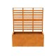 COVERRA 2B Corten Blumentopf mit Paneel, rostiges Design-Objekt aus Corten-Stahl, Materialdicke 2mm,150x60x180 cm, made in EU ( Versand kostenfrei *)