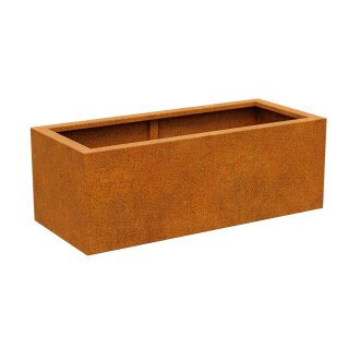 Pflanzcontainer aus Cortenstahl ohne Boden NOFONDO 1, kleines Hochbeet 115x50x40 cm, Materialdicke 2mm, made in EU