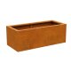 Pflanzcontainer aus Cortenstahl ohne Boden NOFONDO 1, kleines Hochbeet 115x50x40 cm, Materialdicke 2mm, made in EU