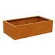 Pflanzcontainer aus Cortenstahl ohne Boden NOFONDO 2, niedriges Hochbeet aus Corten-Stahl 140x80x40 cm , Materialdicke 2mm, made in EU ( Versand kostenfrei *)