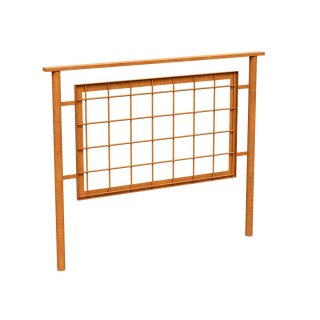 PLOTTO3 Corten Stadt-Barriere, Geländer als rostiges Design-Objekt, Zaun aus Corten-Stahl, Zierzaun / Abrenzung  160x60x132 cm, made in EU