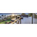 PLOTTO3 Corten Stadt-Barriere, Geländer als rostiges Design-Objekt, Zaun aus Corten-Stahl, Zierzaun / Abrenzung  160x60x132 cm, made in EU