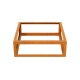 Corten PAQUETE VACIO 1 Beeteinfassung   / Zaun / Rank-Barriere / Beet-Schutz, offenes Rahmen-Design aus Corten-Stahl 90x90x30 cm, Materialdicke 2mm, made in EU