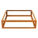 Corten PAQUETE VACIO 2 Beeteinfassung  / Zaun / Rank-Barriere / kommunaler Beet-Schutz, offenes Rahmen-Design aus Corten-Stahl 120x120x30 cm, Materialdicke 2mm, made in EU