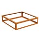 Corten PAQUETE VACIO 2 Beeteinfassung  / Zaun / Rank-Barriere / kommunaler Beet-Schutz, offenes Rahmen-Design aus Corten-Stahl 120x120x30 cm, Materialdicke 2mm, made in EU