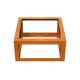 Corten PAQUETE VACIO 3 Beeteinfassung  / Zaun / Rank-Barriere / kommunaler Beet-Schutz,  offenes Rahmen-Design aus Corten-Stahl 60x60x30 cm, Materialdicke 2mm, made in EU