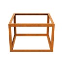 Corten PAQUETE VACIO 4 Beeteinfassung   / Zaun / Rank-Barriere  / kommunaler Beet-Schutz,  offenes Rahmen-Design aus Corten-Stahl 90x90x60 cm, Materialdicke 2mm, made in EU