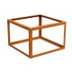 Corten PAQUETE VACIO 4 Beeteinfassung   / Zaun / Rank-Barriere  / kommunaler Beet-Schutz,  offenes Rahmen-Design aus Corten-Stahl 90x90x60 cm, Materialdicke 2mm, made in EU