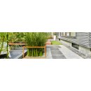 Corten PAQUETE VACIO 5 Beeteinfassung   / Zaun / Rank-Barriere / kommunaler Beet-Schutz, offenes Rahmen-Design aus Corten-Stahl 120x120x60 cm, Materialdicke 2mm, made in EU