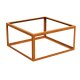Corten PAQUETE VACIO 5 Beeteinfassung   / Zaun / Rank-Barriere / kommunaler Beet-Schutz, offenes Rahmen-Design aus Corten-Stahl 120x120x60 cm, Materialdicke 2mm, made in EU