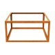 Corten PAQUETE VACIO 5 Beeteinfassung   / Zaun / Rank-Barriere / kommunaler Beet-Schutz, offenes Rahmen-Design aus Corten-Stahl 120x120x60 cm, Materialdicke 2mm, made in EU