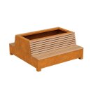 BASTIDOR 2 Corten Bank modern, rostiges Design-Objekt aus...