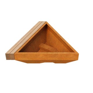 BASTIDOR 3 Corten Sitz-Bank ohne Lehne mit Pflanzkübel, rostiges Design-Objekt aus Corten-Stahl, Materialdicke 2mm, City Pflanzbank 140x121x45 cm, made in EU ( Versand kostenfrei *)