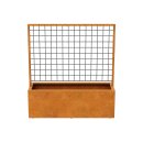 RED CENTRO 1 Corten Corten Blumentopf / Planzkübel mit Paneel / Spalier, rostiges Design-objekt aus Corten-Stahl, Materialdicke 2mm,150x50x160 cm, made in EU ( Versand kostenfrei *)