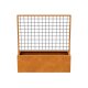 RED CENTRO 1 Corten Corten Blumentopf / Planzkübel mit Paneel / Spalier, rostiges Design-objekt aus Corten-Stahl, Materialdicke 2mm,150x50x160 cm, made in EU ( Versand kostenfrei *)