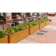 RED CENTRO 3 Corten Blumentopf / Planzkübel mit Paneel / Spalier, rostiges Design-objekt aus Corten-Stahl, Materialdicke 2mm, 250x50x160 cm, made in EU ( Versand kostenfrei *)