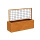 RED CENTRO 4 Corten Blumentopf / Planzkübel mit Paneel / Spalier, rostiges Design-objekt aus Corten-Stahl, Materialdicke 2mm,150x50x120 cm, made in EU ( Versand kostenfrei *)