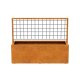 RED CENTRO 4 Corten Blumentopf / Planzkübel mit Paneel / Spalier, rostiges Design-objekt aus Corten-Stahl, Materialdicke 2mm,150x50x120 cm, made in EU ( Versand kostenfrei *)