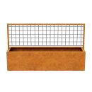 RED CENTRO 5 Corten Blumentopf / Planzkübel mit Paneel / Spalier, rostiges Design-objekt aus Corten-Stahl, Materialdicke 2mm,200x50x120 cm, made in EU ( Versand kostenfrei *)