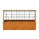 RED CENTRO 5 Corten Blumentopf / Planzkübel mit Paneel / Spalier, rostiges Design-objekt aus Corten-Stahl, Materialdicke 2mm,200x50x120 cm, made in EU ( Versand kostenfrei *)