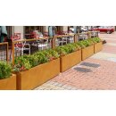 RED CENTRO 6 Corten Blumentopf / Planzkübel mit...