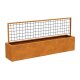 RED CENTRO 6 Corten Blumentopf / Planzkübel mit Paneel / Spalier, rostiges Design-objekt aus Corten-Stahl, Materialdicke 2mm, 250x50x120 cm, made in EU ( Versand kostenfrei *)